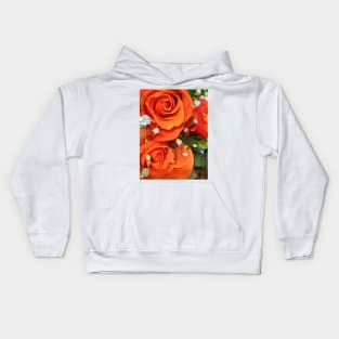 Orange Roses - Autumn Bouquet - Flowers Kids Hoodie